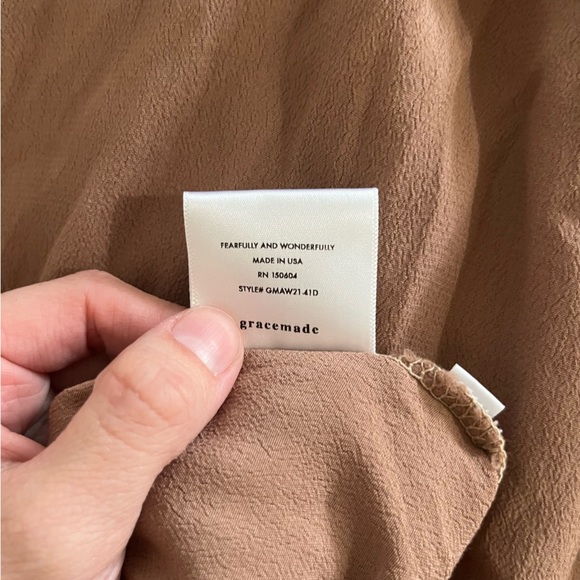 Gracemade | NWOT Esther Eco Midi Dress In Brown | S - Picture 10 of 11